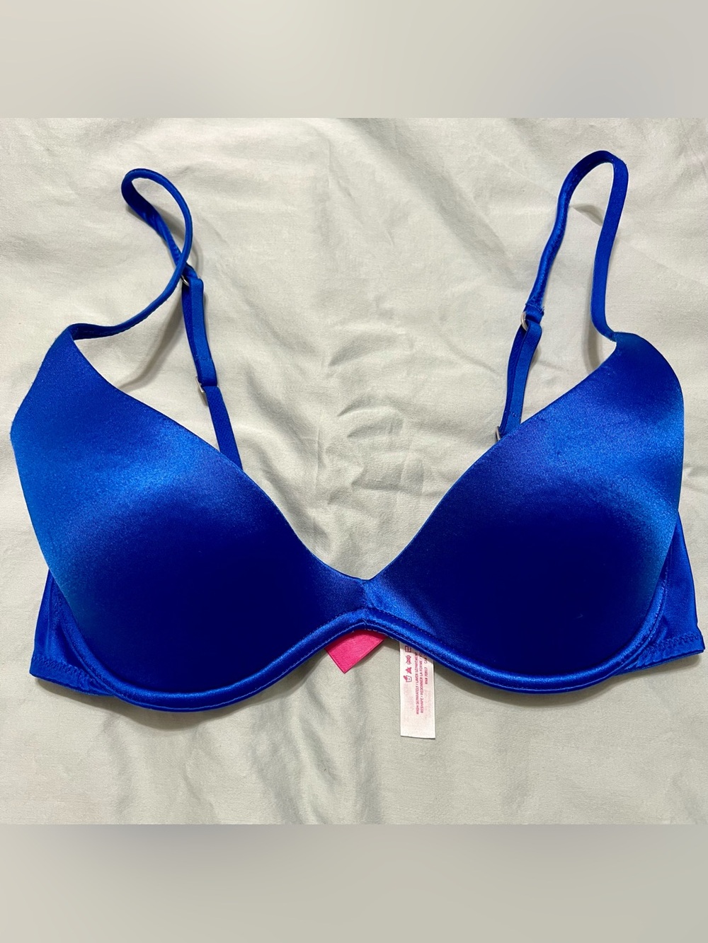 Victoria's Secret PINK Convertible Racerback Scoopneck Push Up Bra | Blue | 36B